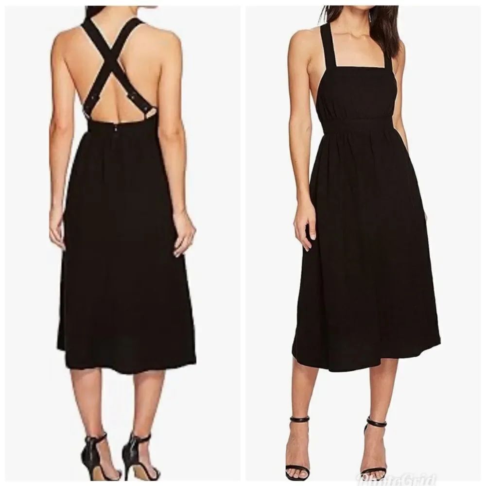 Rachel Pally Womens Linen Lian Dress Black Size M
